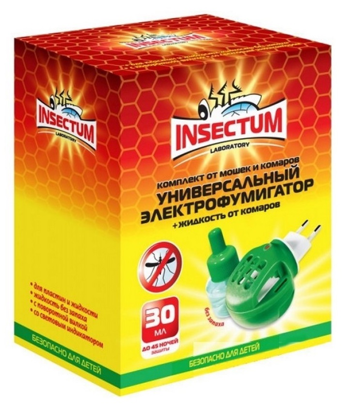 Insectum laboratory Комплект от комаров (электрофумигатор + жидкость 45 ночей)