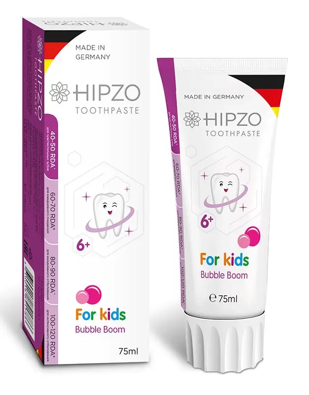 Hipzo Бабл бум зубная паста детская (6+) 75 мл