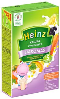 Heinz Лакомая Каша Кукурузная тыква-морковь-чернослив (5м+) 170 г