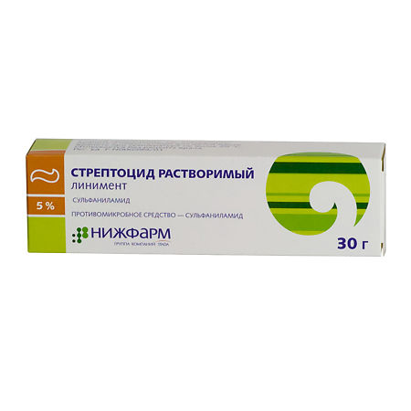 Стрептоцида линимент 5% 30 г туба (Нижфарм)