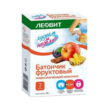 Худеем за неделю Батончик фруктовый "Жиросжигающий комплекс" 10 г № 7