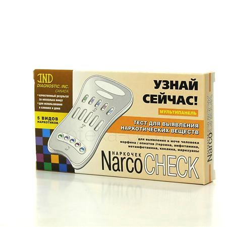 Тест "Narcocheck" мультипанель для выявления 5 видов наркотиков в моче № 1