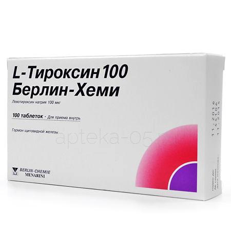 L-Тироксин тб 100 мкг № 100 (БХ)
