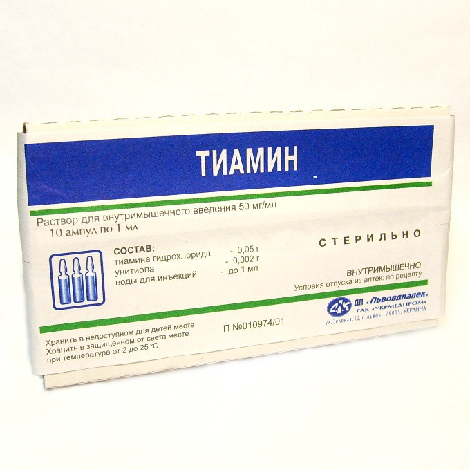 Тиамин амп 5% 1,0 № 10 (Укрмедпром)