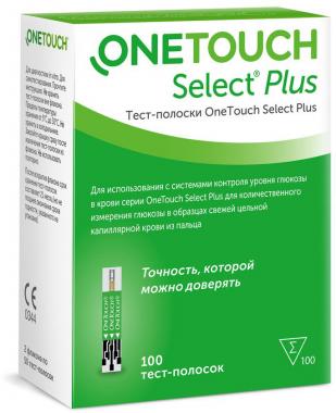Тест-полоски "One Touch Select Plus" № 100