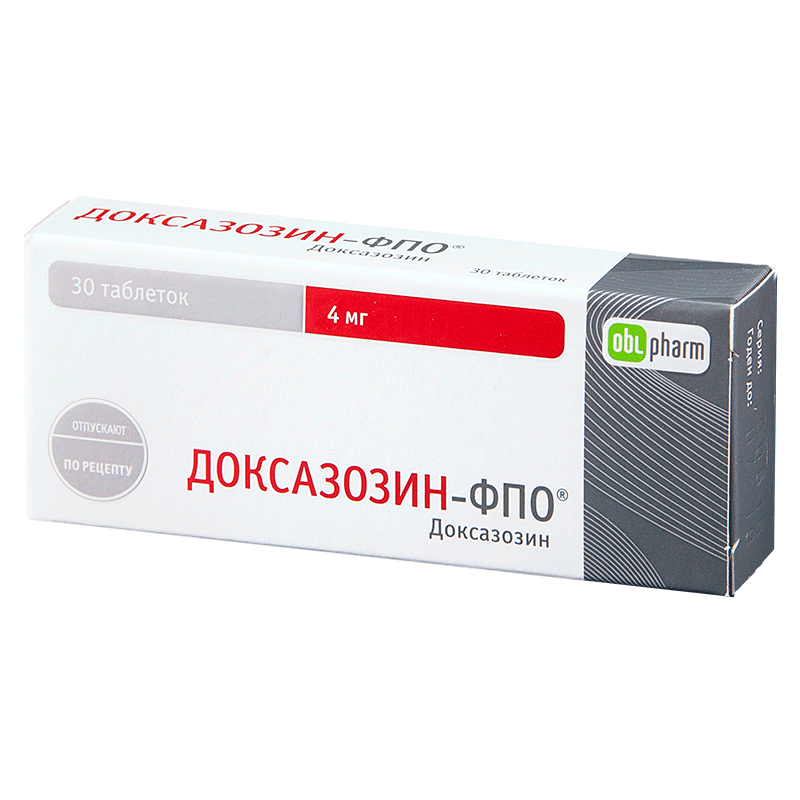 Доксазозин тб 4 мг № 30 (Оболенское ФП)