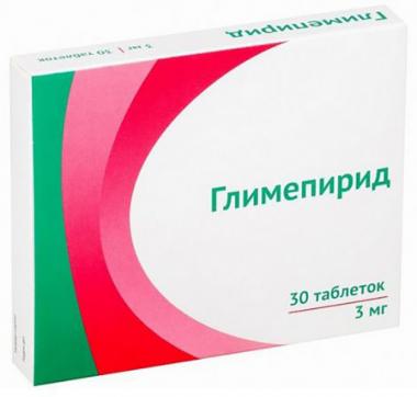 Глимепирид тб 3 мг № 30 (Озон)