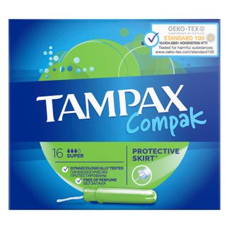 Tampax Тампоны Compak женские гигиенические с аппликатором Super Duo № 16