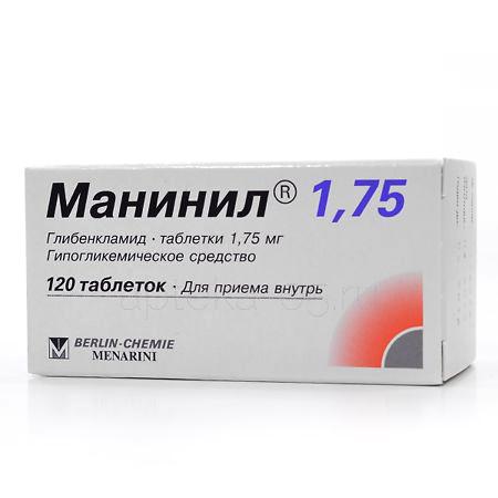 Манинил тб 1,75 мг № 120