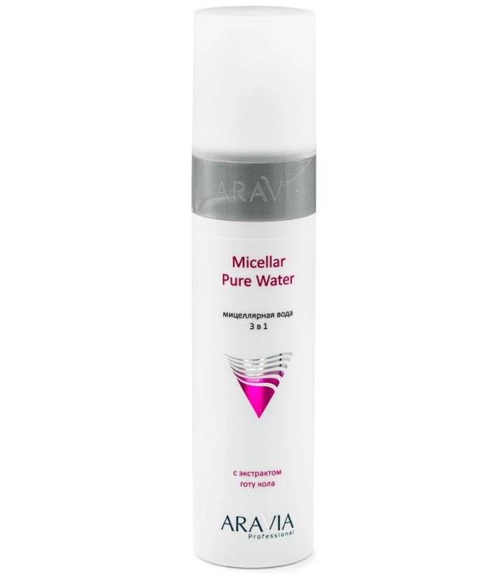 Aravia Professional Мицеллярная вода 3 в 1 с экстрактом готу кола Micellar Pure Water 250 мл
