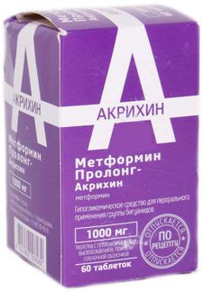 Метформин-Акрихин тб 1000 мг № 60