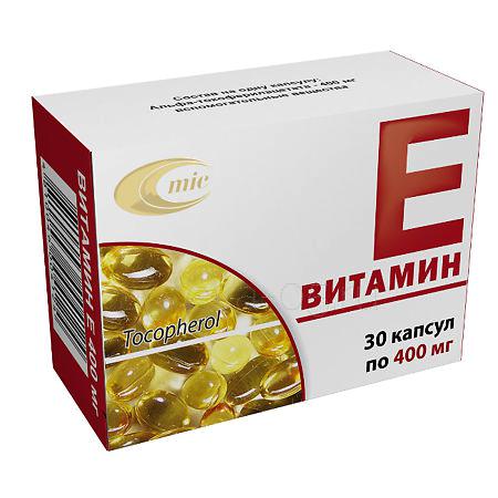 Витамин Е капс 400 мг № 30 (Минскинтеркапс)